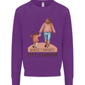 Aunties Favourite Human Funny Niece Nephew Kids Sweatshirt Jumper Purple