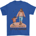 Aunties Favourite Human Funny Niece Nephew Mens T-Shirt 100% Cotton Royal Blue