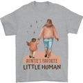 Aunties Favourite Human Funny Niece Nephew Mens T-Shirt 100% Cotton Sports Grey