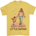 Aunties Favourite Human Funny Niece Nephew Mens T-Shirt 100% Cotton Yellow