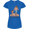 Aunties Favourite Human Funny Niece Nephew Womens Petite Cut T-Shirt Royal Blue