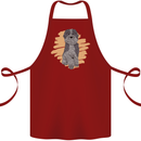 Aussie Doodle Cotton Apron 100% Organic Maroon