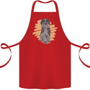 Aussie Doodle Cotton Apron 100% Organic Red