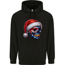 Australia Christmas Skull Australian Flag Biker Childrens Kids Hoodie Black