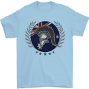 Australian Bodybuilding Flag Gym Training Spartan Mens T-Shirt 100% Cotton Light Blue