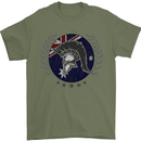 Australian Bodybuilding Flag Gym Training Spartan Mens T-Shirt 100% Cotton Military Green