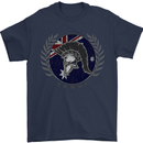 Australian Bodybuilding Flag Gym Training Spartan Mens T-Shirt 100% Cotton Navy Blue