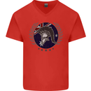 Australian Bodybuilding Flag Gym Training Spartan Mens V-Neck Cotton T-Shirt Red