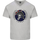 Australian Bodybuilding Flag Gym Training Spartan Mens V-Neck Cotton T-Shirt Sports Grey