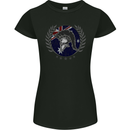 Australian Bodybuilding Flag Gym Training Spartan Womens Petite Cut T-Shirt Black