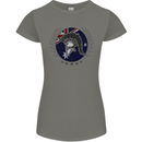 Australian Bodybuilding Flag Gym Training Spartan Womens Petite Cut T-Shirt Charcoal