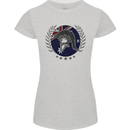 Australian Bodybuilding Flag Gym Training Spartan Womens Petite Cut T-Shirt Sports Grey