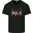 Austria Bodybuilding Flag Gym Training Austrian Mens V-Neck Cotton T-Shirt Black
