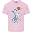 Axolotl Playing Volleyball Kids T-Shirt Childrens Light Pink