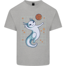 Axolotl Playing Volleyball Kids T-Shirt Childrens Sports Grey