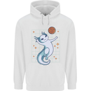 Axolotl Playing Volleyball Mens 80% Cotton Hoodie White