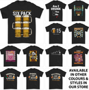 a group of t - shirts with different designs on them