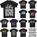 a group of t - shirts with different designs on them
