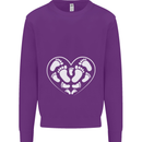 Baby Heart New Baby Pregnancy Pregnant Kids Sweatshirt Jumper Purple