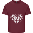 Baby Heart New Baby Pregnancy Pregnant Mens Cotton T-Shirt Tee Top Maroon
