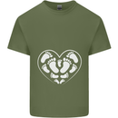 Baby Heart New Baby Pregnancy Pregnant Mens Cotton T-Shirt Tee Top Military Green