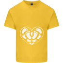 Baby Heart New Baby Pregnancy Pregnant Mens Cotton T-Shirt Tee Top Yellow