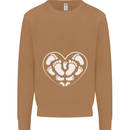 Baby Heart New Baby Pregnancy Pregnant Mens Sweatshirt Jumper Caramel Latte