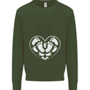 Baby Heart New Baby Pregnancy Pregnant Mens Sweatshirt Jumper Forest Green