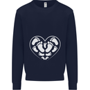 Baby Heart New Baby Pregnancy Pregnant Mens Sweatshirt Jumper Navy Blue