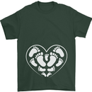 Baby Heart New Baby Pregnancy Pregnant Mens T-Shirt 100% Cotton Forest Green