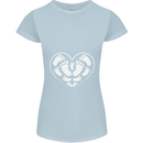 Baby Heart New Baby Pregnancy Pregnant Womens Petite Cut T-Shirt Light Blue