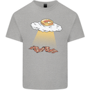 Bacon Abduction Funny Alien UFO Food Kids T-Shirt Childrens Sports Grey
