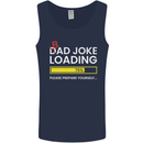 Bad Joke Loading Funny Fathers Day Humour Mens Vest Tank Top Navy Blue