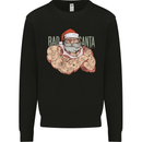 Bad Santa Christmas Tattoo Xmas Biker Gym Mens Sweatshirt Jumper Black