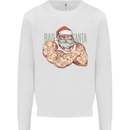 Bad Santa Christmas Tattoo Xmas Biker Gym Mens Sweatshirt Jumper White