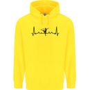 Ballet Dancer ECG Dancing Ballerina Pulse Childrens Kids Hoodie Yellow