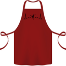 Ballet Dancer ECG Dancing Ballerina Pulse Cotton Apron 100% Organic Maroon