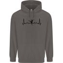 Ballet Dancer ECG Dancing Ballerina Pulse Mens 80% Cotton Hoodie Charcoal