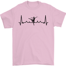 Ballet Dancer ECG Dancing Ballerina Pulse Mens T-Shirt 100% Cotton Light Pink