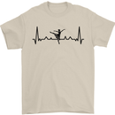 Ballet Dancer ECG Dancing Ballerina Pulse Mens T-Shirt 100% Cotton Sand