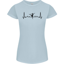 Ballet Dancer ECG Dancing Ballerina Pulse Womens Petite Cut T-Shirt Light Blue