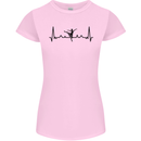 Ballet Dancer ECG Dancing Ballerina Pulse Womens Petite Cut T-Shirt Light Pink