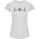 Ballet Dancer ECG Dancing Ballerina Pulse Womens Petite Cut T-Shirt White