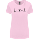 Ballet Dancer ECG Dancing Ballerina Pulse Womens Wider Cut T-Shirt Light Pink
