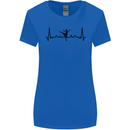 Ballet Dancer ECG Dancing Ballerina Pulse Womens Wider Cut T-Shirt Royal Blue