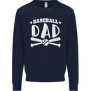 Baseball Dad Funny Fathers Day Kids Sweatshirt Jumper Navy Blue