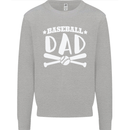 Baseball Dad Funny Fathers Day Kids Sweatshirt Jumper Sports Grey