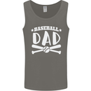 Baseball Dad Funny Fathers Day Mens Vest Tank Top Charcoal