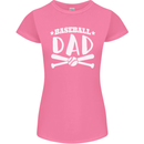 Baseball Dad Funny Fathers Day Womens Petite Cut T-Shirt Azalea