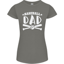 Baseball Dad Funny Fathers Day Womens Petite Cut T-Shirt Charcoal